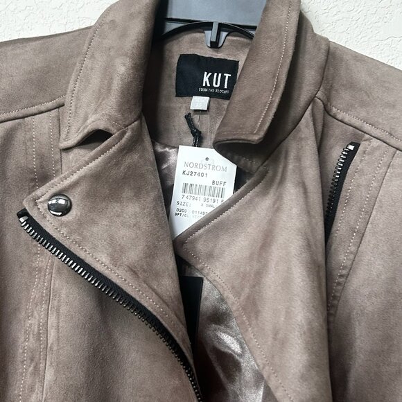 NWT Kut From the Kloth Vintage Suede Moto Jacket Biker Clothing - Picture 9 of 11